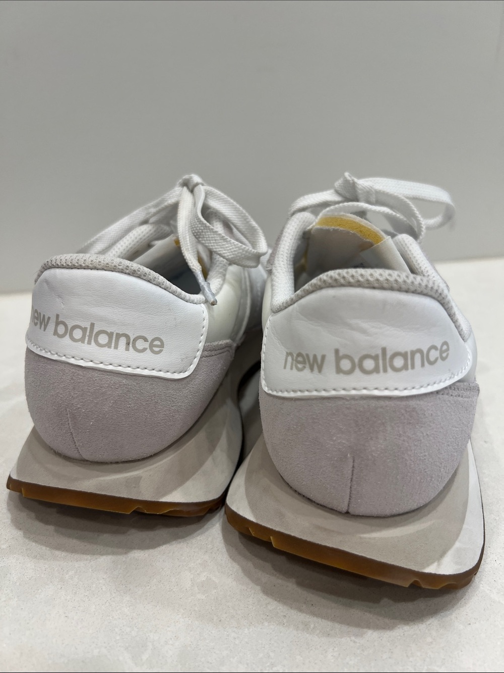 New Balance Kids White and Light Gray Low-Top Sneakers